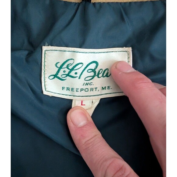 Vintage LL Bean Jacket Mens Large Hunting Barn Script Logo Chore Field Mountain - Picture 7 of 16